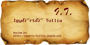 Igyártó Tullia névjegykártya